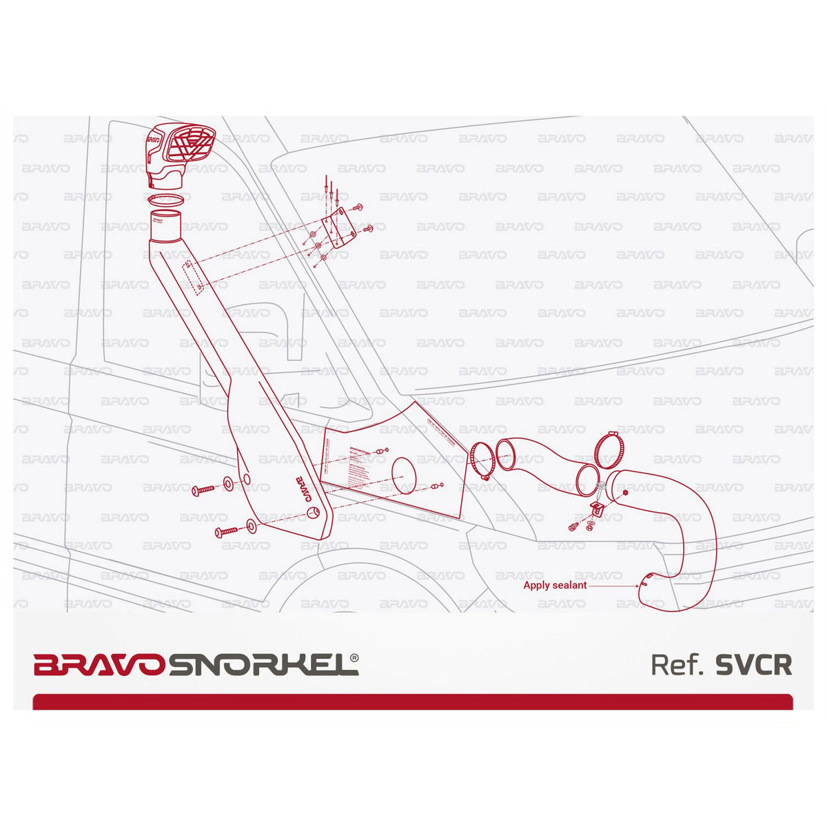 Kit Snorkel SVCR pour Volkswagen Crafter Phares Halogènes (2017 - On)